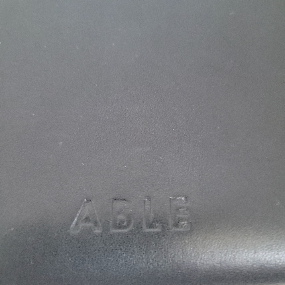 Able Womens Python Black Leather Clutch Purse - image 4